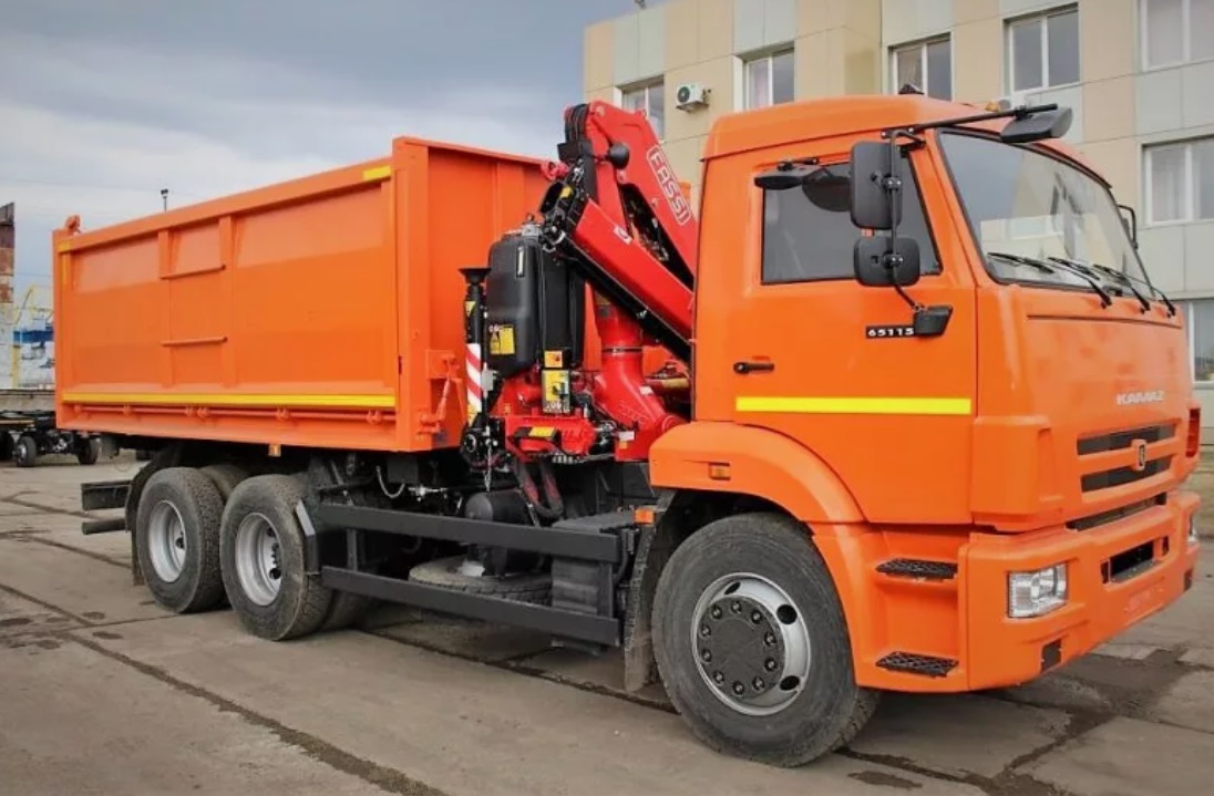 Самосвал камаз 65115  c КМУ Hangil HGC 976