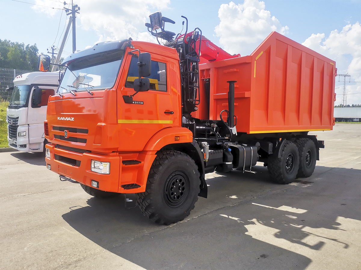 Ломовоз КАМАЗ 43118-48 с КМУ ВЕЛМАШ ВМ10-74М