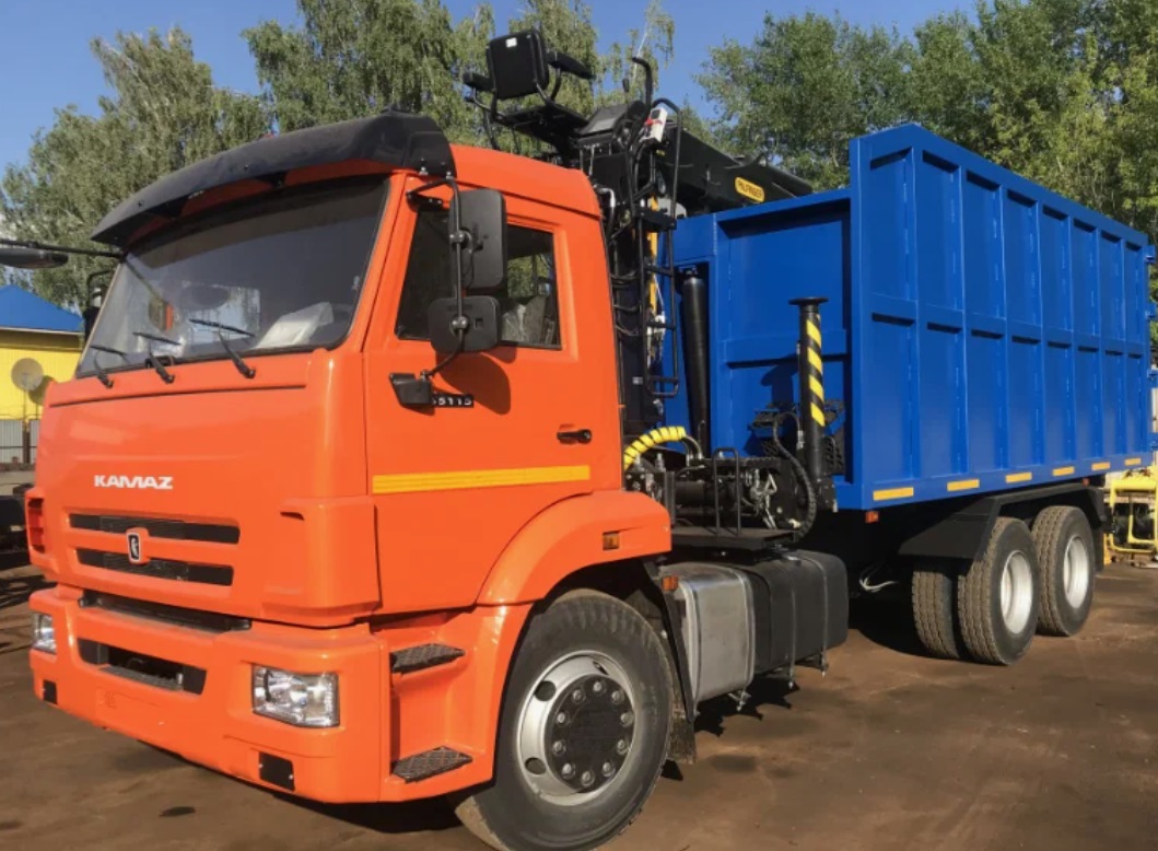 Ломовоз КАМАЗ 65115 КМУ велмаш 10-74М